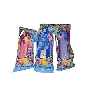 My Little Pony Lot of 3 Pez Dispensers - Orange, Pink, and Purple Ponies